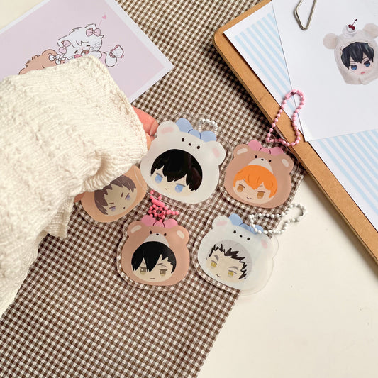 Cute Bears Haikyuu Keychain