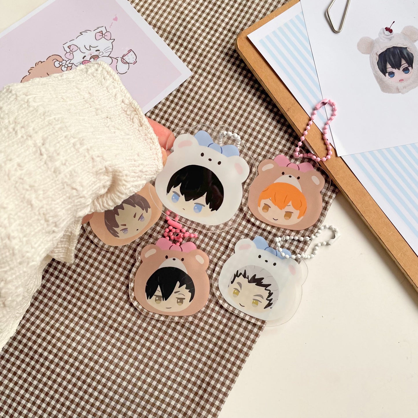 Cute Bears Haikyuu Keychain